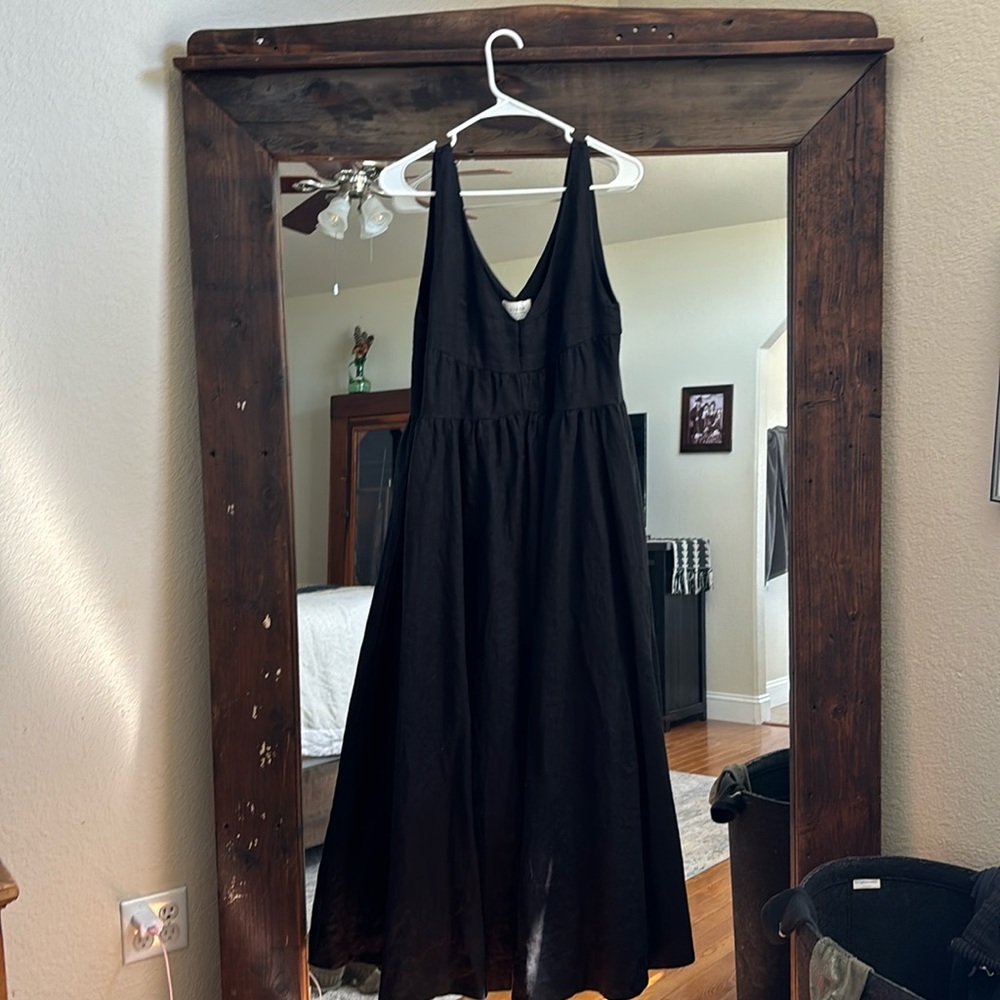 DISSH black linen dress NWOT